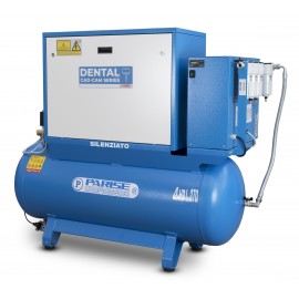 Title: SILENT oil-free dry air compressor 2 HP 8 bar with dryer MOD. P 30 OF2P-RES